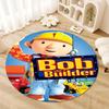 Bob der Baumeister Runder Teppich, Teppich für Wohnzimmer Schlafzimmer Sofa Spielzimmer Dekoration, Rutschfeste Fußmatte38