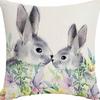 Pastoral Plants and Flowers Pillowcases Lavender Daisy Printed Linen Pillows Home Office