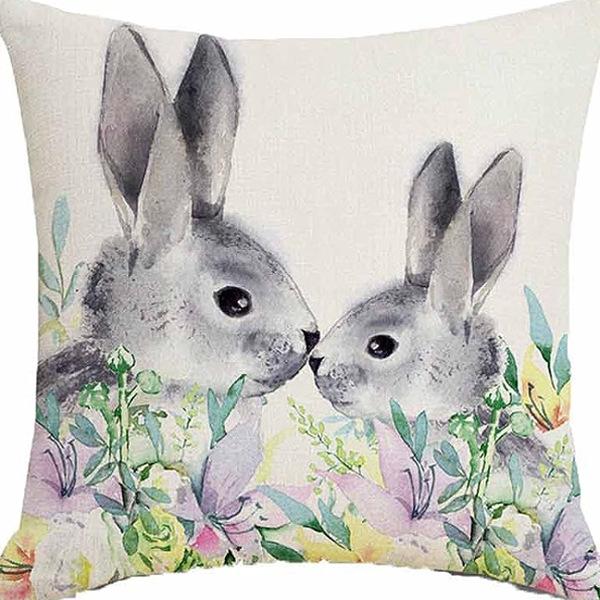 Pastoral Plants and Flowers Pillowcases Lavender Daisy Printed Linen Pillows Home Office