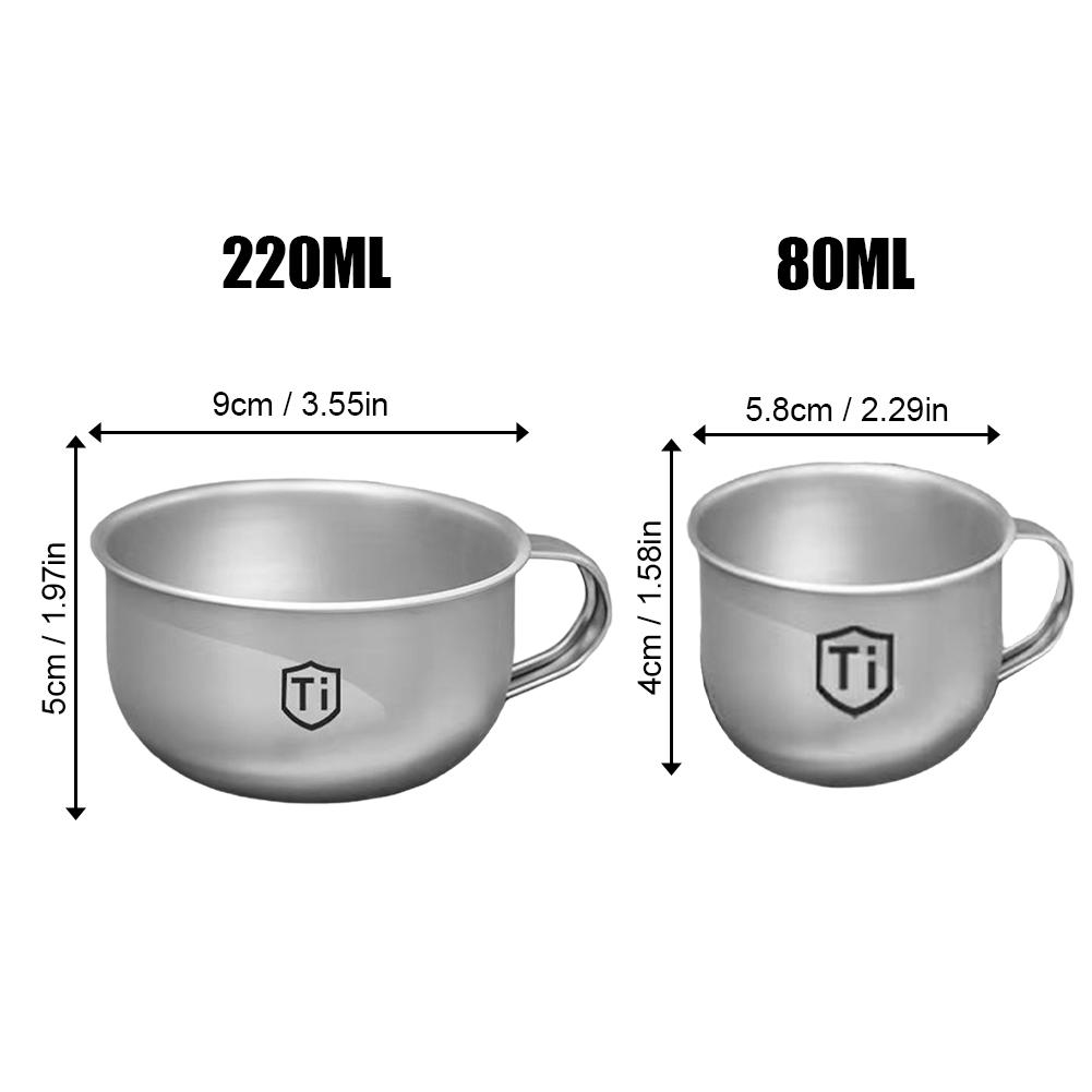 Titanium Alloy Camping Water Cup Portable Tea Coffee Cup Safe Antibacterial Water Bottle For Camping Mountaineering