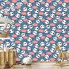 Panda Wallpaper with Hearts In the Background for the Living Room and Bedroom 50x1000