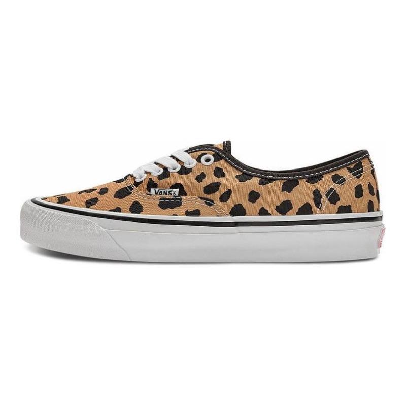 WACKO MARIA x Vault by Vans OG Authentic LX Trendy Casual Leopard Print Low Top Unisex Skate Shoes Brown VN0A4BV9BRO 36