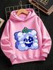 Cute Fruit Box Kids Pullover Hoodie Summer Cute Cartoon Crewneck Age 3-14