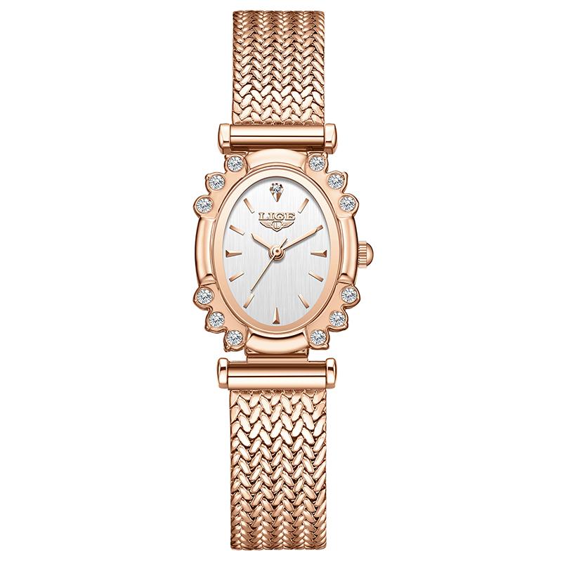 LIGE 2025 New Women Watch Simple Fashion Waterproof Quartz Ladies Watches Ultra-Thin Mesh Women's Bracelet Watch