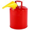 Safety Gas Can, 19 L Type I Red Safety Can for Gasoline with Stainless Steel Flame Arrester, Self-Closing Lid, and PE Funnel, Carbon Steel Flammable