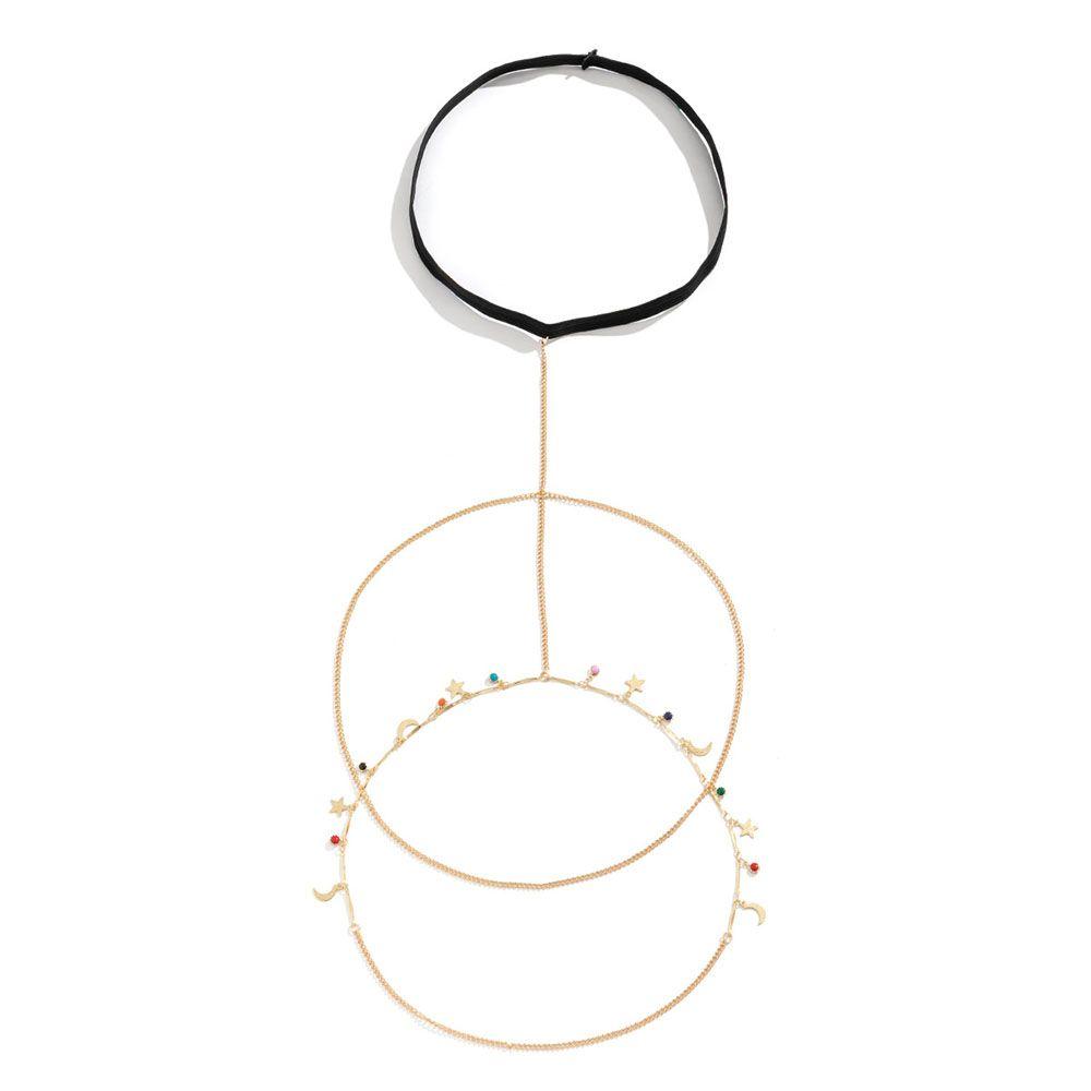 

Party Boho Beach Bikini Fashion for Women Girls Body Jewelry Accessory Thigh Chain Leg Body Chains Gold-Style 5