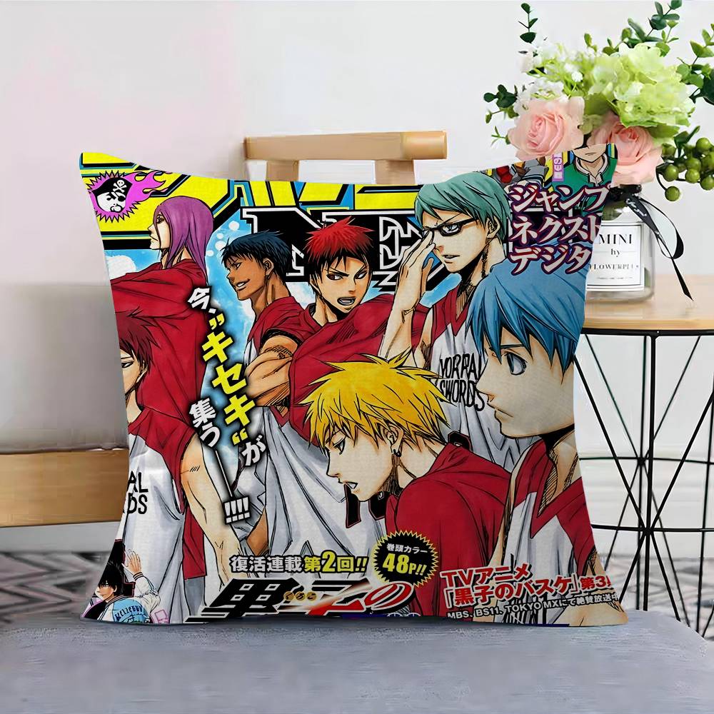 Anime KKuroko No Basket Basketball Cushion Cover Inches Farmhouse Decor Home Throw Pillow Covers For Couch Decorations