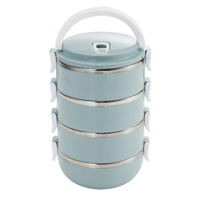 4-Layer Stainless Steel Insulated Lunch Box with Handle