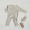 2025 Autumn Baby & Toddler A-Class Soft Ribbed T-Shirt + Base Layer Pajama Set