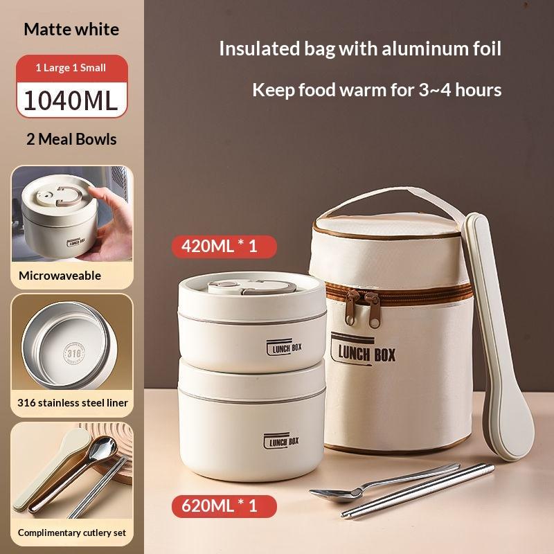 Portable Stainless Steel 304 Thermal Lunch Box With Bag Large Capacity Multi Layer Thermos Bento Box Bpa Free Food Container