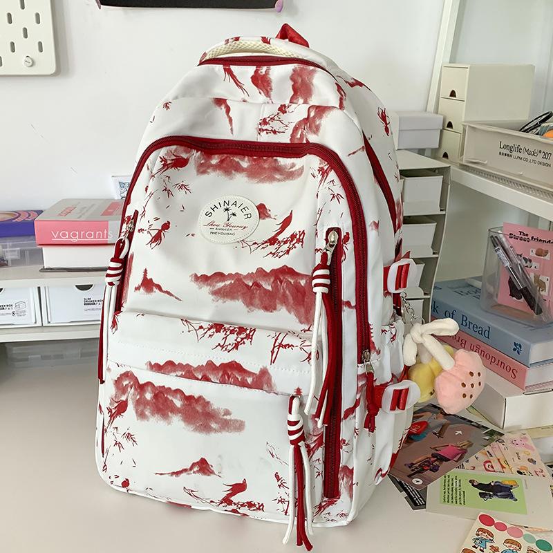 Children's schoolbag Elementary school student Junior high school girl college student Printed backpack