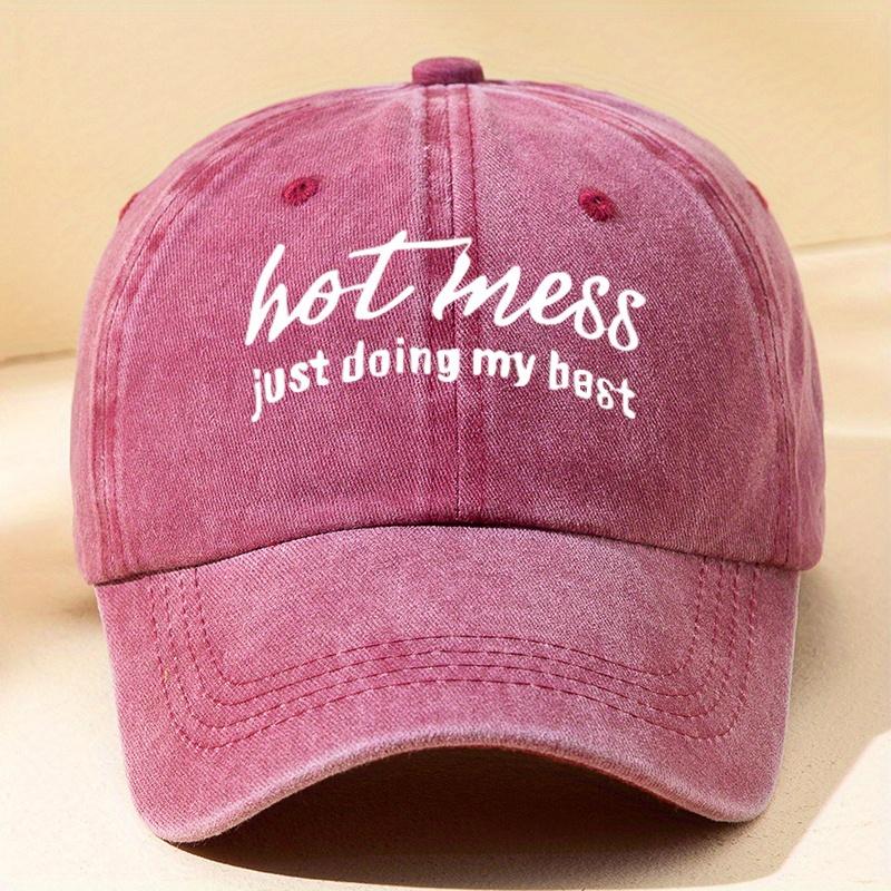 Letter Printed Baseball Cap Classic Washed Old Retro Peaked Cap Outdoor Leisure Sports Breathable Sun Hat
