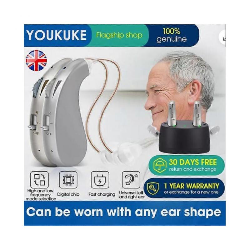 Rechargeable Digital Hearing Aids Invisible BTE Ear Aids High-Power NEW UK
