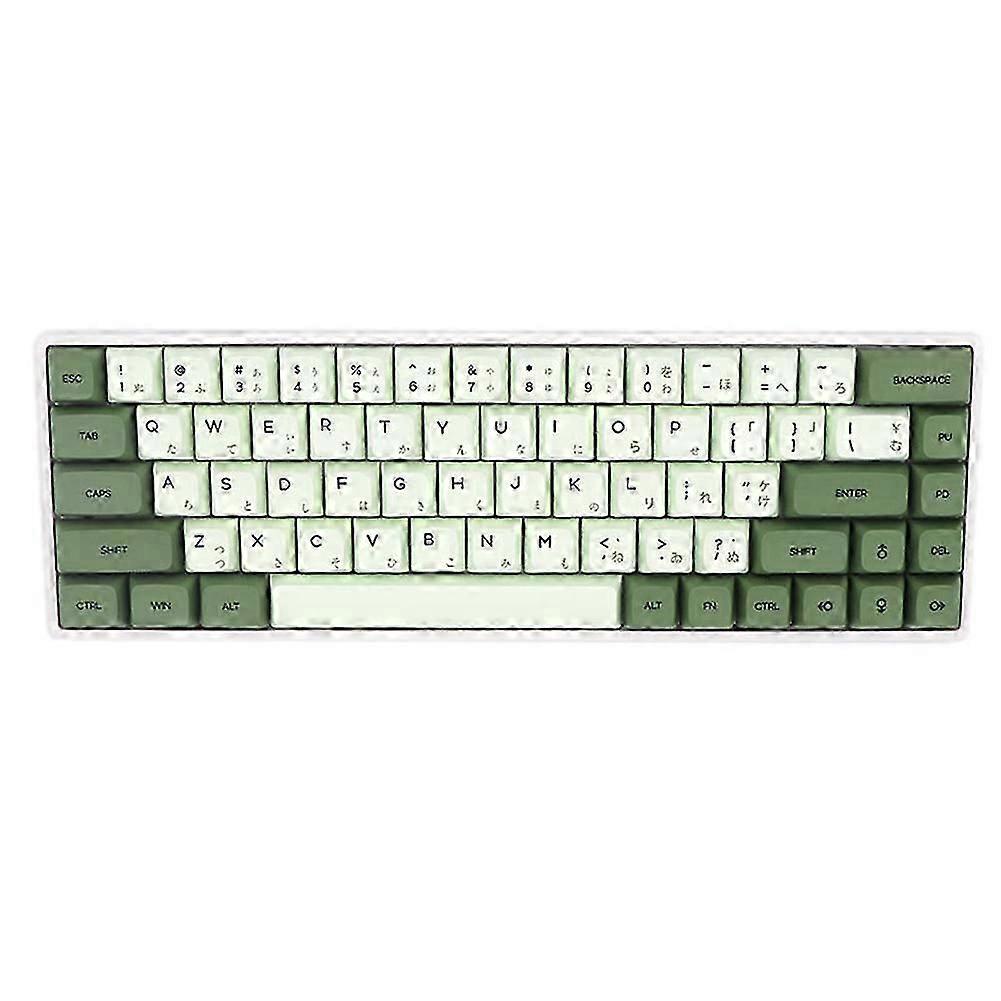 Green Ethermal Dye Sublimation Fonts Pbt Keycap For Wired Usb Mechanical Keyboard 124 Keycaps,japan