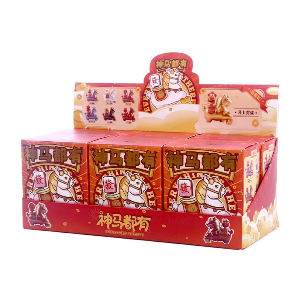 Horse Mascot Cartoon Horse Statue Kawaii Zodiac Horse Figurines Cute Pony Ornament  Home Decoration