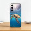 Süße kleine Schildkröte Handyhülle für Samsung Galaxy A73,A72,A71,A70,A53,A52,A51,Weiches Silikon Schwarze Hülle