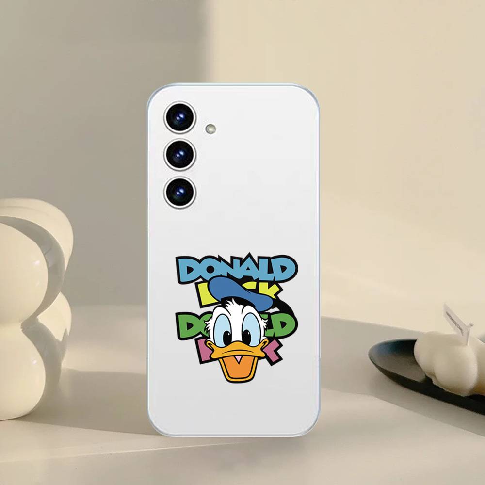 Cute D-Donald Duck Phone Case For Samsung Galaxy S21 S22 S23 S24 S25ULTRA FE Ultra Plus5G A52S Transparent Cover