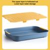 Multi-Purpose Drainage Tray Double-Layer Plastic Drying Rack Rinseable Garbage Tray