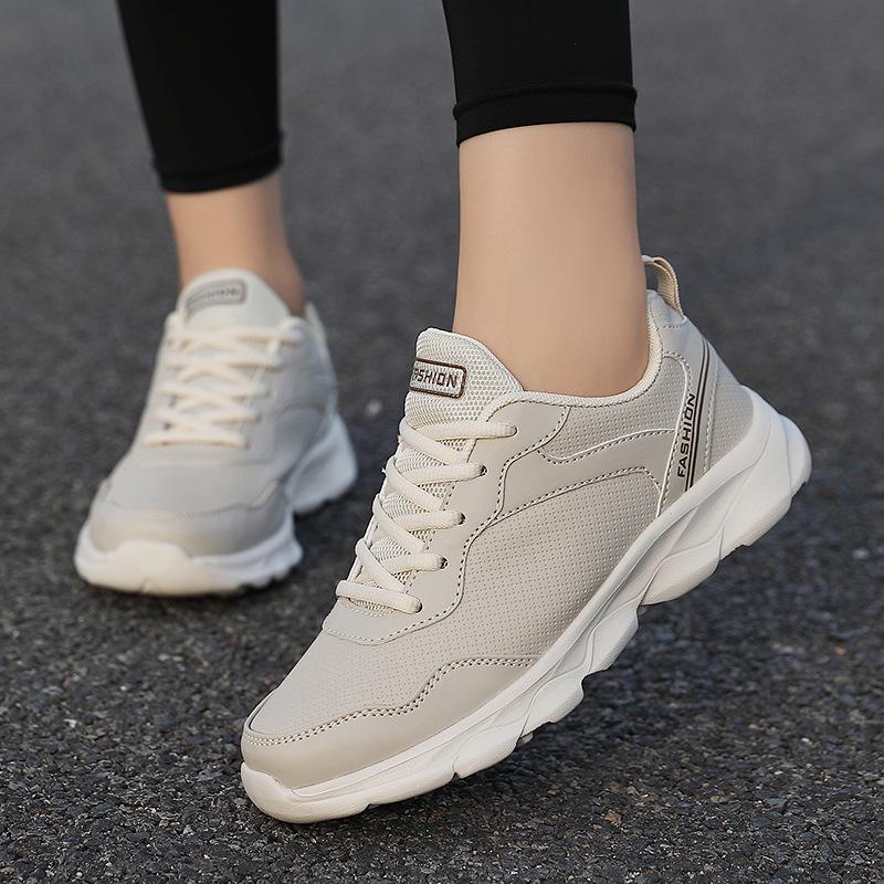 Damen Übergröße Leder-Sneakers - Herbst/Winter Rutschfeste Freizeit-Laufschuhe