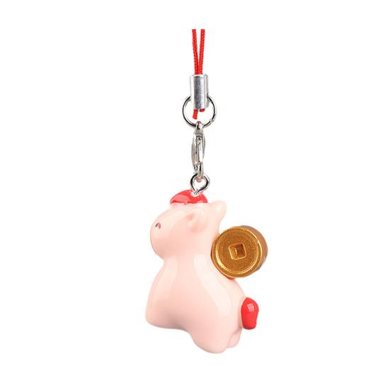 Phone Pendant 2026 Year of Horse Charm Good Luck Keychain Zodiac Animal Shape Mobile Phones Keys Bags Ornament