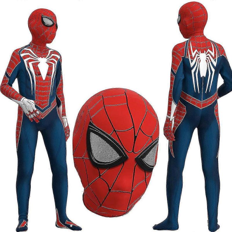 Spiderman Pokročilý oblek Cosplay Kostým Párty Kombinéza Přiléhavé Dětské Oblečení