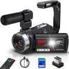 8K 64MP Video Camera with 18X Digital Handheld Shock IR Night 64GB SD Remote External Japanese Instruction Vlogging Camera for School and Beginners