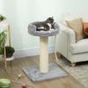 Scratching post cat tree cat bed, 1 cat bed, incl. cat toy, 55 cm x 55 cm x 83 cm, grey