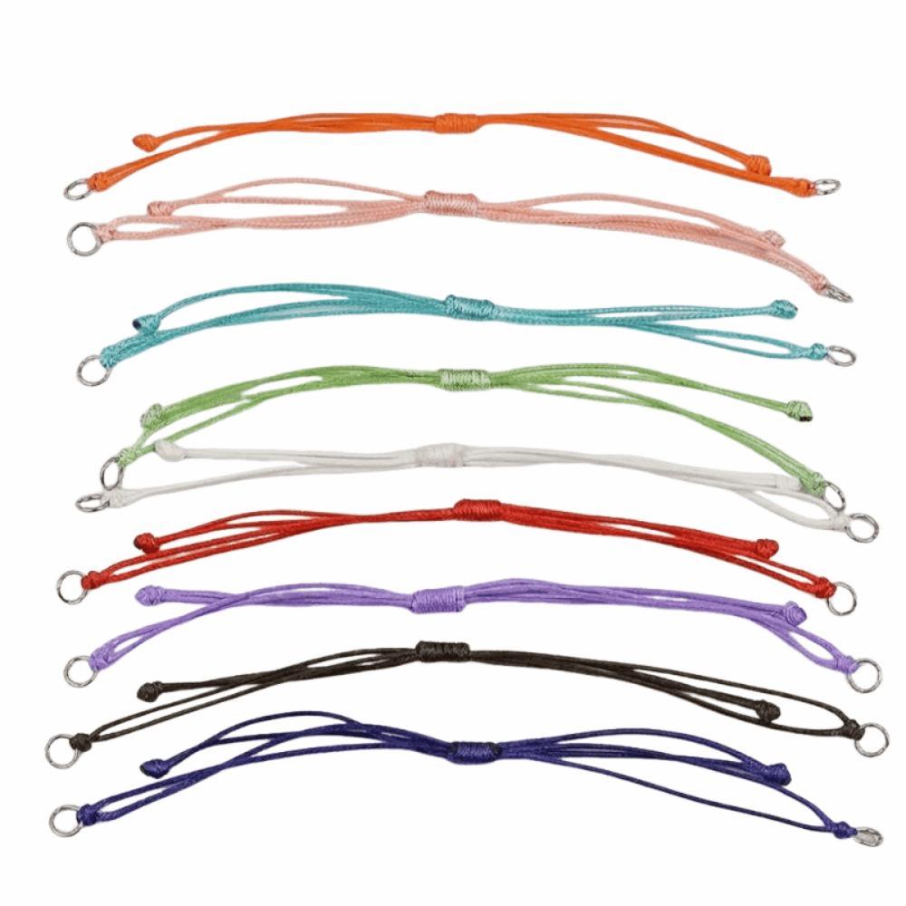 10Pcs with Ring Braided Bracelets Accessories Multi-color Waxed Bracelet Jewelry Making