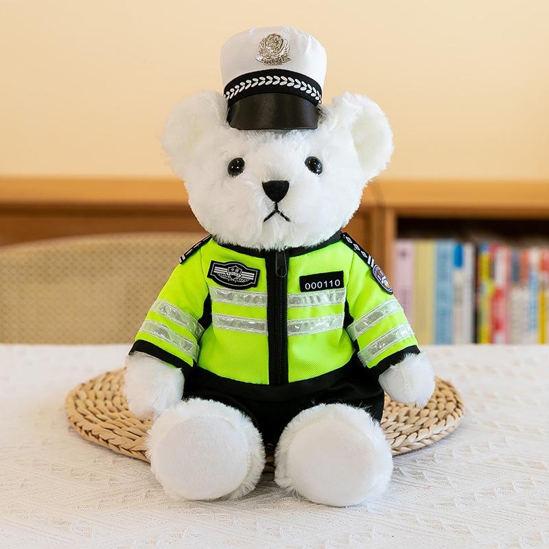 Orsacchiotto Poliziotto Orsacchiotto Polizia Stradale Uniforme Orsacchiotto Pompiere Peluche Regali per Bambine e Bambini