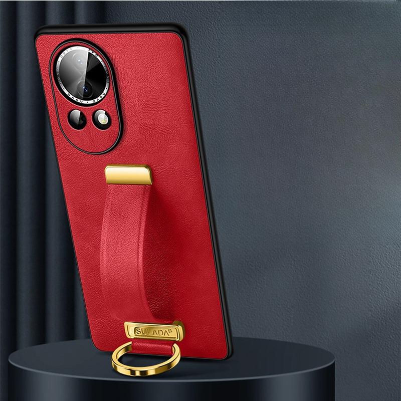 

Чехол для телефона Huawei Nova13pro, Кольцо, Подставка-браслет, Кожаный чехол для бизнеса HUAWEI 12ultra с защитой от падений Huawei Nova 12