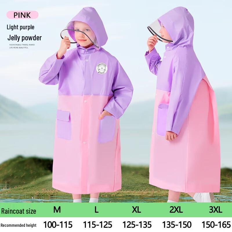 Children s Thickened Raincoat with Schoolbag Slot