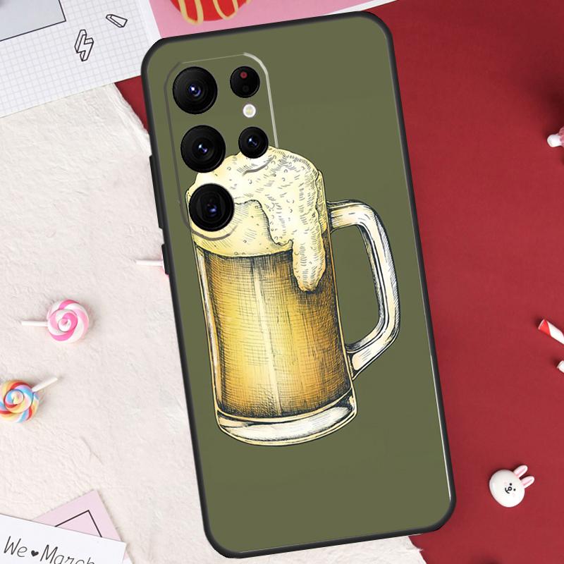 Beers Alcohol Summer Bubble Case For Samsung Galaxy S24 FE S20 FE S21 S22 S23 S25 S26 Ultra S10 Plus S25 FE Cover Shell
