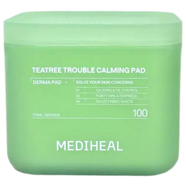Mediheal Tea Tree Trouble Soothing Pads – 100 Pre-Soaked Toner Pads 100 Pads