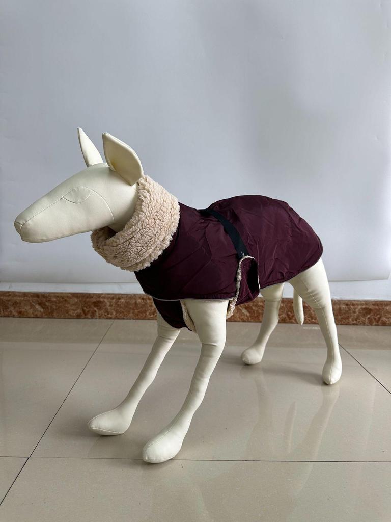 Medium & Large Dog Solid Color Fleece Turtleneck Warm Vest