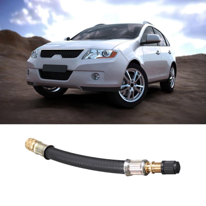 Rubber Tire Valves Extension Vehicle Tire Valves Extension Adapter 3 Length for Convenient Use on Car Motorcycles Bikes