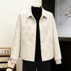 Mother's Day Stylish Diamond Pattern Lightweight Jacket for Middle-Aged and Elderly - Slimming Spring/Autumn Age-Defying Top