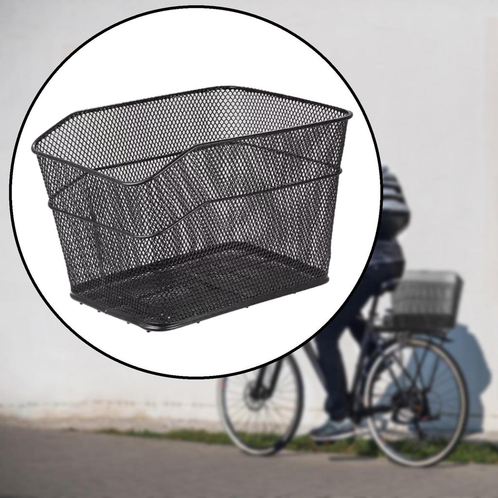 Rear Bike Basket Holding Water Bottle, Toys, Snacks Thicken Easily Install Bike Luggage Rack Basket for Outdoor Biking Equipment