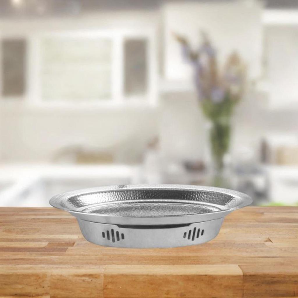 Grill Roasting Pan Stainless Steel Chafing Dish Serving Plate Food Platter for Parties