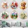 Generic Cartoon Simple Figure French Bulldog 11CT Stamped DIY Cross Stitch Kits Easy for Beginners Child with Hoop Needlepoint Counted Embroidery