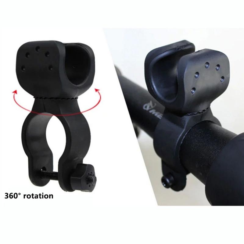 360 Degree Rotation Bicycle Light Holder Flashlight Bracket Mtb Road Bike Multifunction Torch Mount Head Front Light Clip