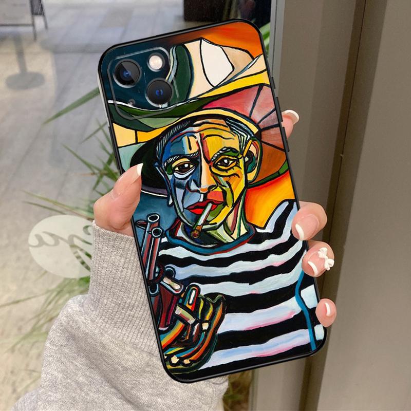 Picasso Abstrakte Kunst Malerei Hülle Für iPhone 17 Pro Max 16 15 13 12 11 14 Pro Max Plus 13 12 Mini 16e 17 Air Rückabdeckung