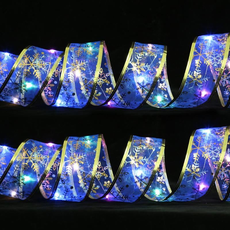 Led Christmas Ribbon Lights Double Layer String Lights For New Year Party Weddings Christmas Tree