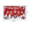 Christmas Nutcracker Soldier Banner Background Cloth New Year Decoration Holiday Party Indoor Outdoor Flags Hanging Decor