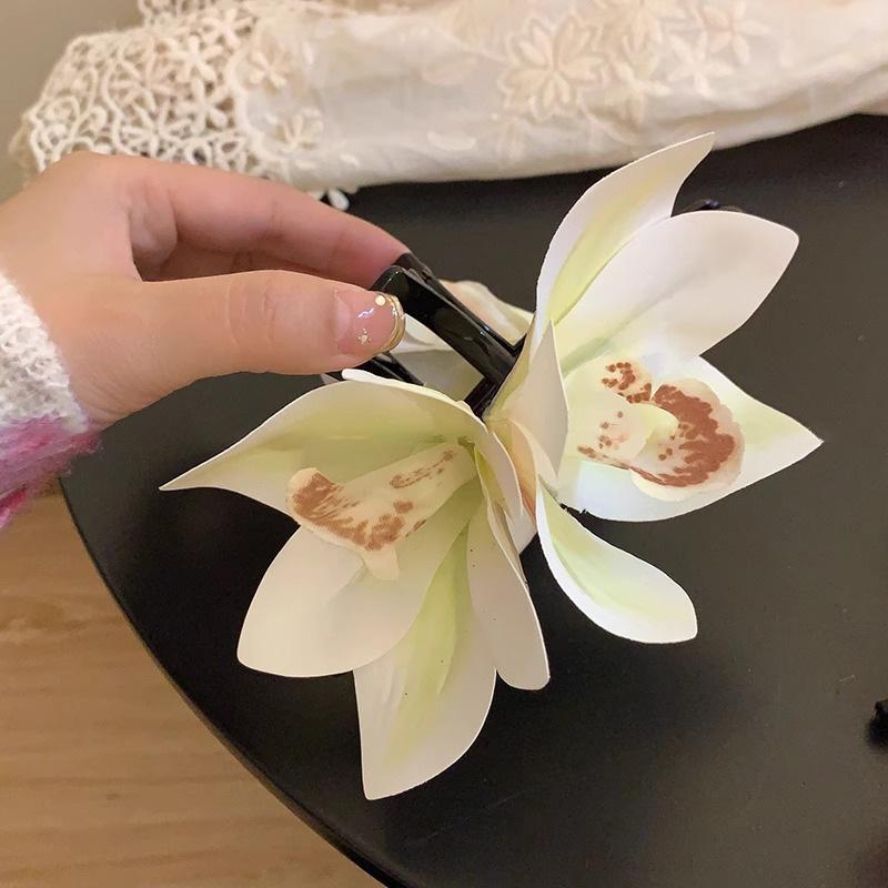 Neue Blumen Haarspangen für Damen Mode Leichter Luxus Seitenclips Französisch Elegant Temperament Kopfaccessoires