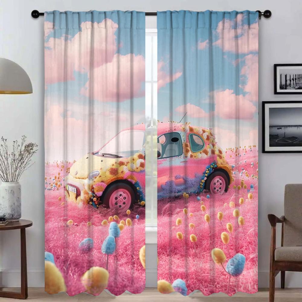 

A Float Bound for Spring Kitchen Curtains for Camera Blackout Curtain Living Room Curtain Partition Blinds Halloween Decoration W50xH70cmx2pcs-CL