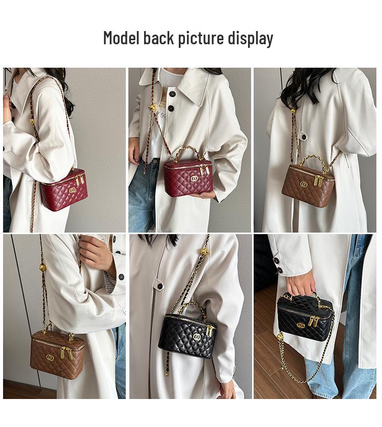 Plaid Women's Chain Bag - Autumn Design, High-End, Large Capacity Crossbody & Handbag