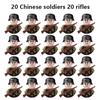 20Pcs/Set WW2 Military Soldier Array Soviet US UK France Japan Canada Italy China Building Blocks Action Figure Bricks Kids Toy
