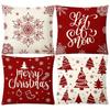 1pcs, Christmas Square Cushion Cover 18''x18'', Geometric Zipper Single-sided Printed Pillow Cover, Halloween Decor