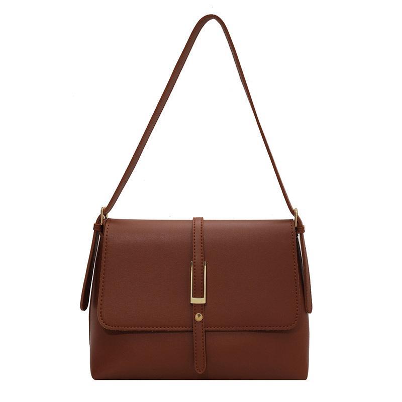 New Retro Large-capacity Women's Bag, Fashionable and Simple One-shoulder Underarm Crossbody Square Bag