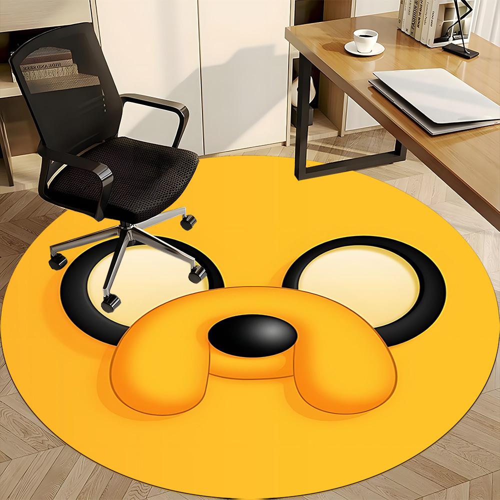 1 szt. Pora na przygodę Pies Jake Okrągły dywanik biurowy, Pod krzesła biurowe Sypialnia Salon Wystrój domu  a1022306